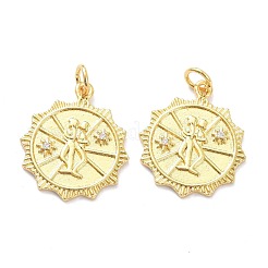 Pendentifs en laiton zircon cubique transparent&nbsp;ZIRC-L091-091G