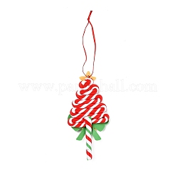 Decorazioni pendenti in argilla polimerica fatte a mano con lecca-lecca per albero di Natale&nbsp;HJEW-P017-02D