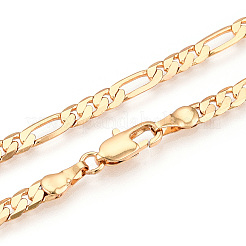 Halsketten- und Armbandsets mit Figarokette aus Messing&nbsp;SJEW-N0039-01G