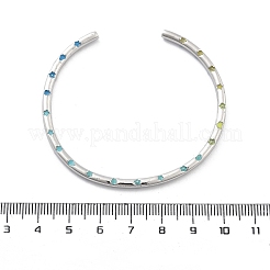 Messing Armreifen mit offener Manschette für Damen&nbsp;BJEW-G736-12P-01