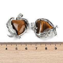 Pendentifs en œil de tigre naturel&nbsp;G-Q025-01P-08