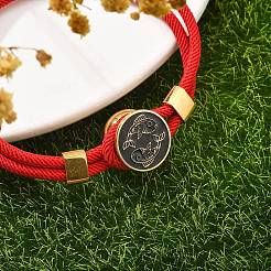 Mehrreihige Armbänder aus Nylonkordeln mit Sternbild&nbsp;BJEW-U016-01B-01