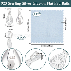 1 Stück 925 Sterlingsilber-KlemmKlauen&nbsp;STER-BBC0009-36