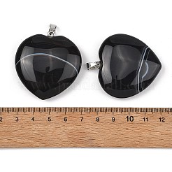 Pendentifs d'agate à bandes naturelles&nbsp;GG-K002-12A-16