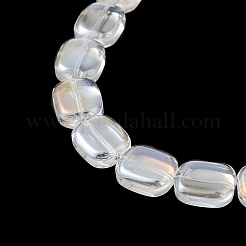 Brins de perles de verre de galvanoplastie transparentes&nbsp;EGLA-P049-02A-AB02