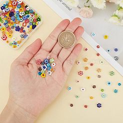 3 Strang 3 Stil handgemachte Millefiori Glasperlenstränge&nbsp;LAMP-OC0001-50B