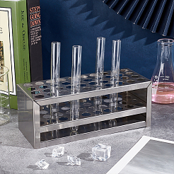 Présentoirs de tubes à essai en acier inoxydable 201 à 40 trou&nbsp;AJEW-WH0348-165B