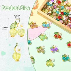 50 Stück 10 Stile Glas & Harz Imitation Perle Kirsche Charms&nbsp;PALLOY-CJ00161