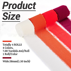 4 rouleau de ruban polyester effiloché 4 couleurs&nbsp;OCOR-TA0002-87D