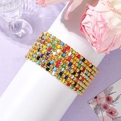 Bracelets extensibles en perles de verre&nbsp;BJEW-JB10958