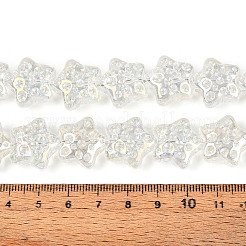 Galvanisieren transparente Glasperlen Stränge&nbsp;EGLA-N020-02B