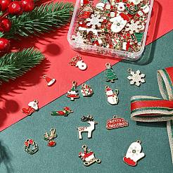 60 pendentifs en alliage émaillé sur le thème de Noël&nbsp;ENAM-FS0001-91