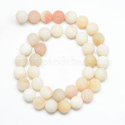 Fili di perline giada bianco naturale&nbsp;G-R297-8mm-28