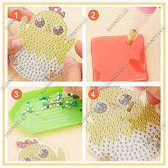 Kits de peinture au diamant porte-clés thème de pâques diy&nbsp;DIY-SC0020-22