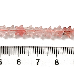 Perle di vetro di quarzo ciliegio fili&nbsp;G-G085-B08-02