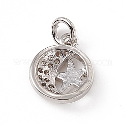 Breloques en laiton avec zircone cubique de micro pave&nbsp;ZIRC-F132-61P