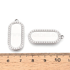 Cabochon-Fassungen für Anhänger aus Edelstahl 304&nbsp;STAS-T067-20P