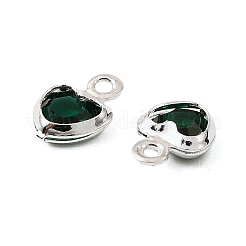 Herz Messing Glas Charms&nbsp;KK-S385-01S-06