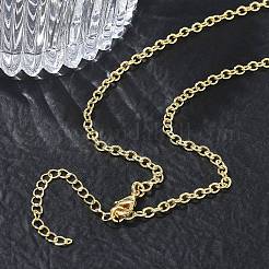 Colliers à chaîne en laiton de 2.7 mm pour femmes&nbsp;KK-CBA2293-07G