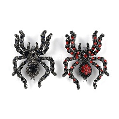 Broches de rhinestone de aleación de araña de Halloween para fiesta&nbsp;X1-JEWB-S022-08B