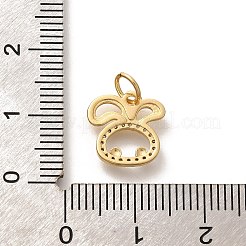 Gestell Messing micro ebnen Zirkonia Anhänger&nbsp;KK-H508-28G-02
