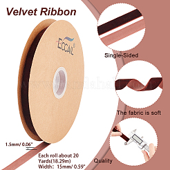 Rubans de velours simple face&nbsp;OCOR-WH0080-14C-01