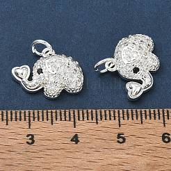 Pendentifs en laiton zircon cubique micro pavé noir&nbsp;CU-CBA3F77-05S