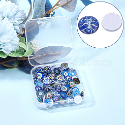 80pcs 10 Arten Glascabochons&nbsp;GLAA-BM0001-01