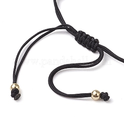 Verstellbare facettierte Glas-Nylonschnur geflochtene Perlenarmbänder für Frauen und Männer&nbsp;BJEW-JB10369