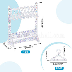 1 set di espositori per orecchini in acrilico trasparente&nbsp;EDIS-PH0001-29