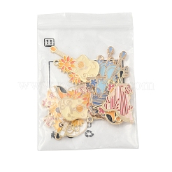 12pcs 6 styles de pendentifs en émail en alliage&nbsp;ENAM-FS0002-58