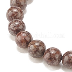2 pièces 2 style naturel flocon de neige obsidienne et pierre de lave ensemble de bracelets extensibles&nbsp;BJEW-JB08193-05