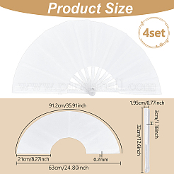 Éventail à main en tissu&nbsp;DIY-WH0579-95C