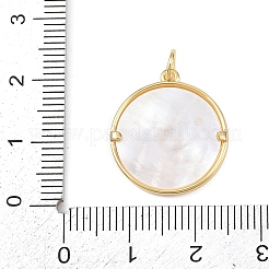 Natürliche weiße Muschel Anhänger&nbsp;KK-P339-03G
