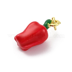 Pendentifs d'émail en laiton &nbsp;KK-U066-03B-G