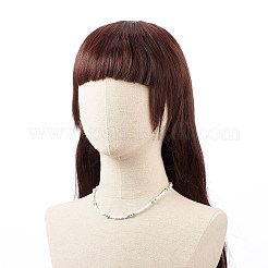 Braccialetto e collana di perle di plastica e vetro e semi di perline&nbsp;SJEW-JS01255