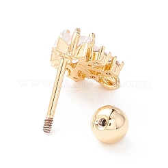 Schneeflocke klare Zirkonia-Ohrstecker für Frauen&nbsp;EJEW-A065-03G