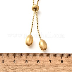 Lasso-Halsketten mit Tropfenanhänger aus Edelstahl 304 für Damen&nbsp;NJEW-U031-01G
