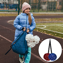 3 porte-pompons de cheerleading en polyester et plastique&nbsp;FIND-UN0010-42B