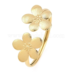 Braccialetti a forma di fiore in acciaio inossidabile 304 per donna&nbsp;BJEW-A154-02B-G