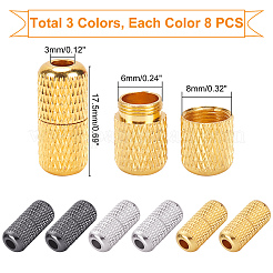 24 Sets 3 Farben Messingkapsel Lace Lock Schnallen&nbsp;KK-PH0001-68