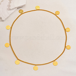 Collane lunghe con nappe in stile mediorientale con monete in ottone di lusso per feste femminili&nbsp;MV3335