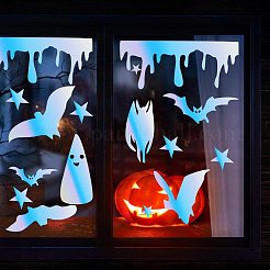 3 Blatt 3 Stile Halloween Laser PVC wasserdichte Autoaufkleber&nbsp;DIY-GF0007-24