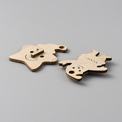 Weihnachts-Adventskalender-Zahlen-Anhängerdekorationen aus Holz mit Zahlen&nbsp;AJEW-WH0258-760A