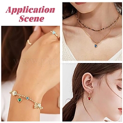 10 Stück 2 Stile 304 Edelstahl Strass Anhänger&nbsp;STAS-YW0002-94