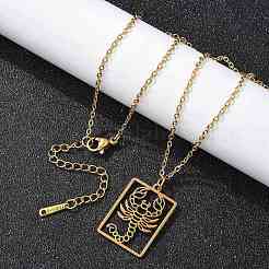 Collier en acier inoxydable 304&nbsp;NJEW-D330-01G-08