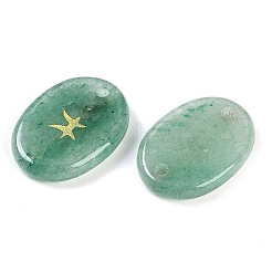 12 stücke 12 arten zwölf konstellation natürliche grüne aventurin flache oval Verbinder stecker charms&nbsp;G-K359-05A