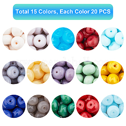Perlas de vidrio de color sólido opaco&nbsp;GLAA-PH0001-07