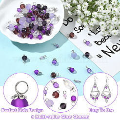 120 pendentif en verre et acrylique de 8 styles&nbsp;PALLOY-SW00073