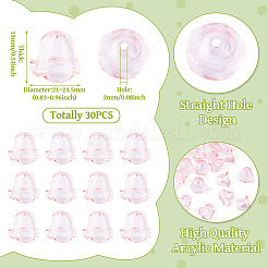 30 tappo in perline acriliche per realizzare campanelli eolici&nbsp;TACR-TA0001-69G